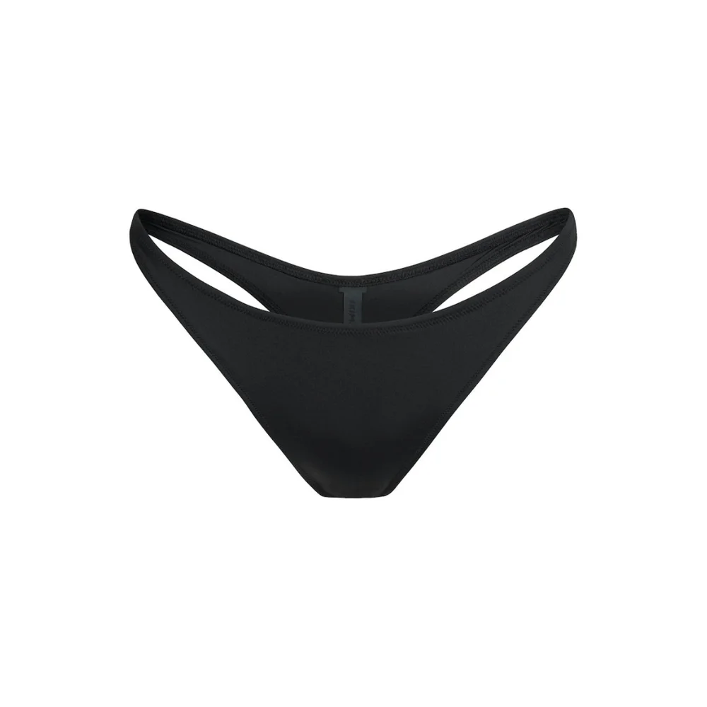 NWOT Skims Signature Swim Thong Bikini Bottom Onyx Black Medium